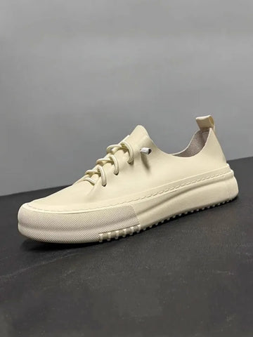 Onyx Crest Leather Low-Top Sneakers